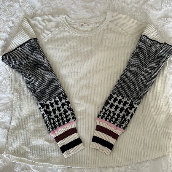 We the Free Sweater Jumper Knit Waffle Extra Large - Picture 2 of 9